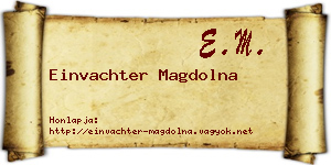 Einvachter Magdolna névjegykártya