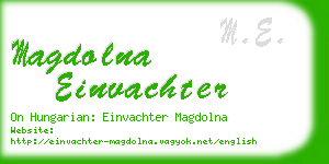 magdolna einvachter business card